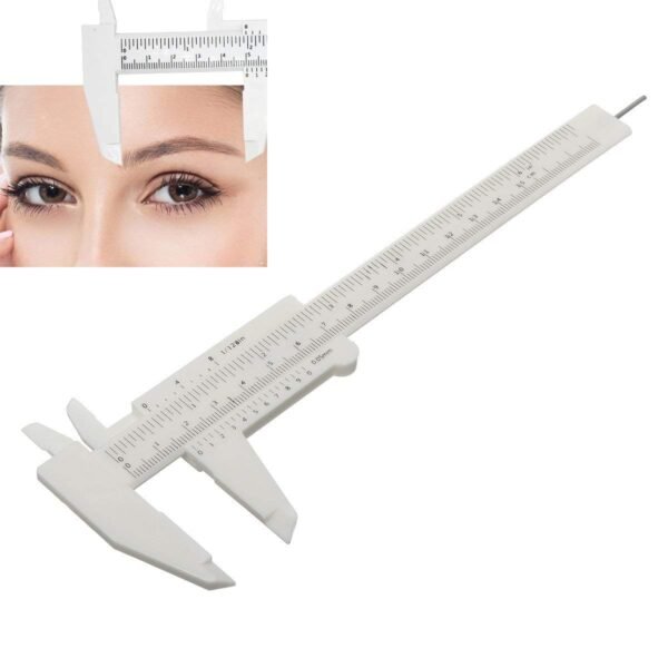 Vernier plástico para diseño de cejas