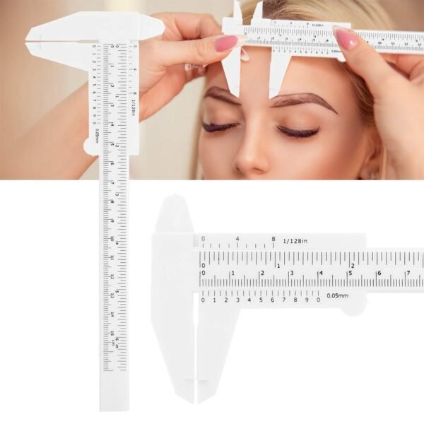 Vernier plástico para diseño de cejas