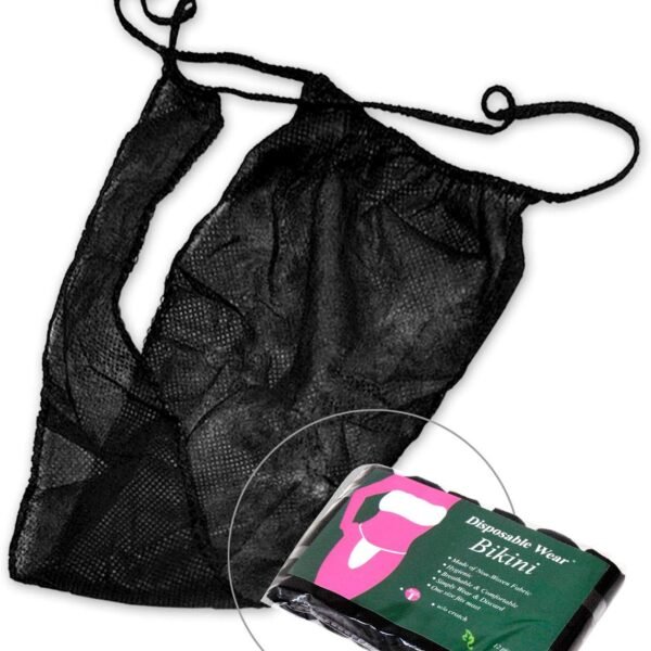 Bikini desechable negro. Paquete 12pcs