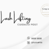 Tarjeta personalizable Cuidado Posterior del Lifting de Pestañas