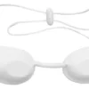 Lentes protección ocular para clienta láser