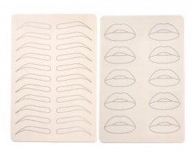 Látex dual rosado plantilla cejas y labios