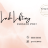 Tarjeta personalizable Cuidado Posterior del Lifting de Pestañas