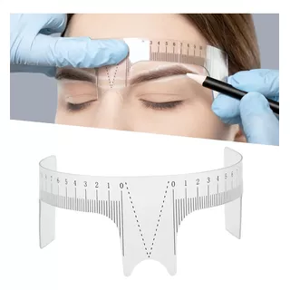 Regla plástica reutilizable para diseño de cejas