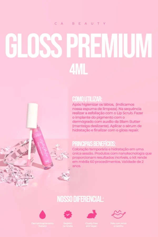 Hidra Gloss Premium 4ml efecto plump