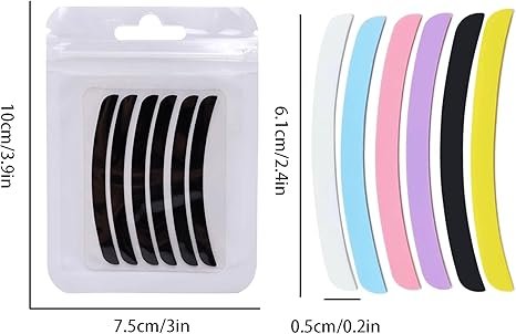 RAINBOW Tira de silicona reutilizables para levantamiento de pestañas 3 pares