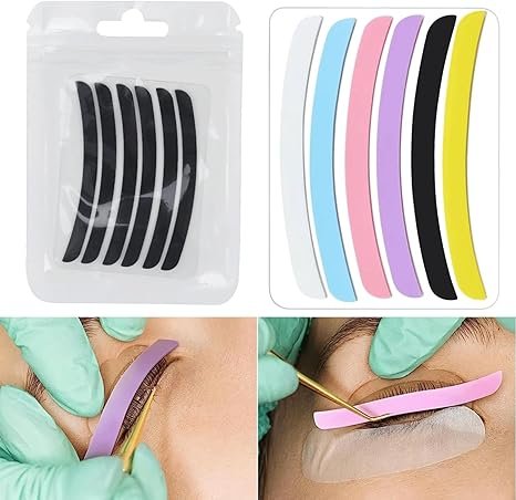 RAINBOW3 Tira de silicona reutilizables para levantamiento de pestañas 3 pares
