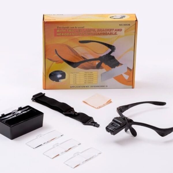 Gafas con lupas y luz