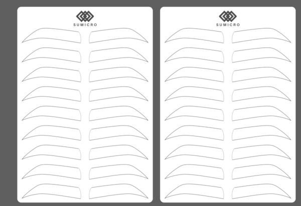 Látex blanco 2.0mm SUMICRO diseño de cejas ambas caras