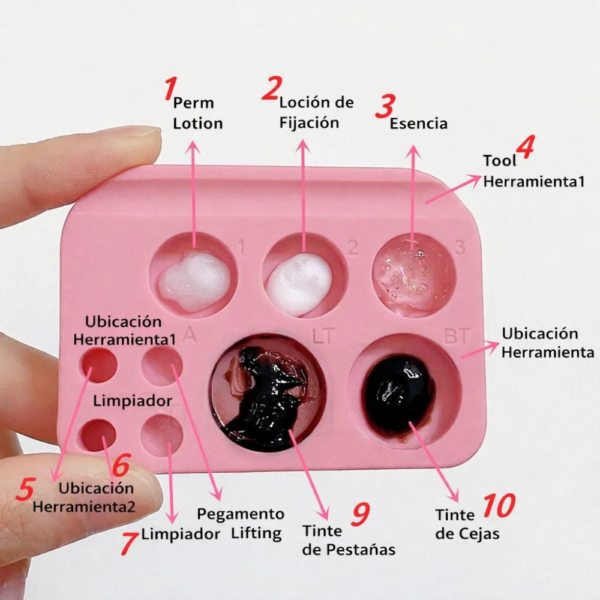 Paleta Compacta de Silicona para Lifting, Laminado y Tinte