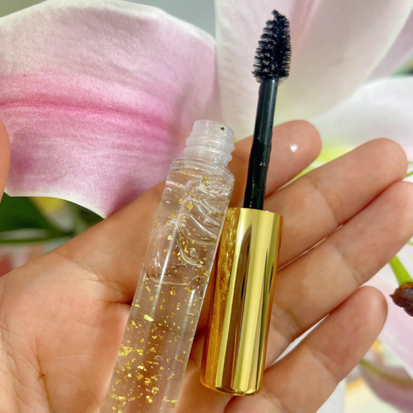 gel gold 24k 10 ml muestra After Care Lash & Brow – Gel Hidratante 10 ml 24K Gold