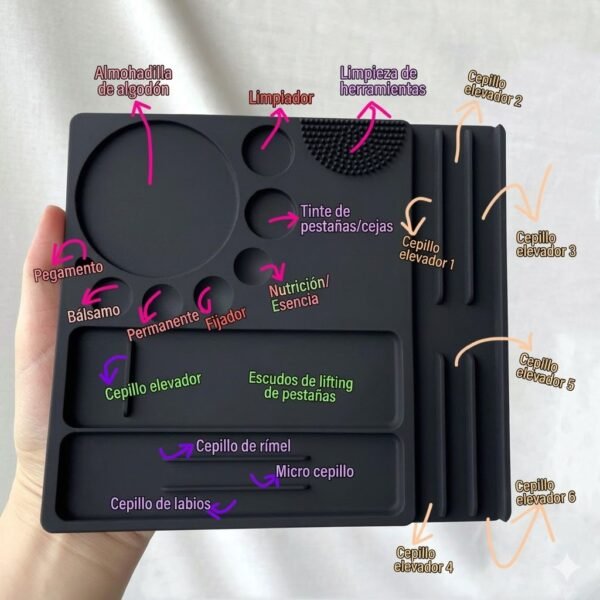 Paleta de laminación de pestañas y cejas de gran tamaño