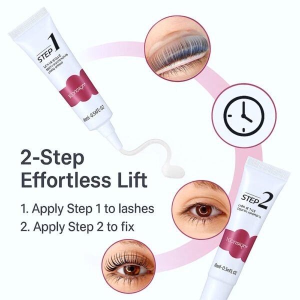 1 y 2 camellia ICONSING Camellia Lash & Brow Lift Kit – Paso 1 y Paso 2
