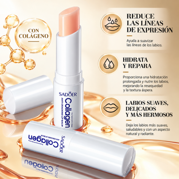Bálsamo Labial SADOER con Colágeno y Ácido Hialurónico – 2,7 g